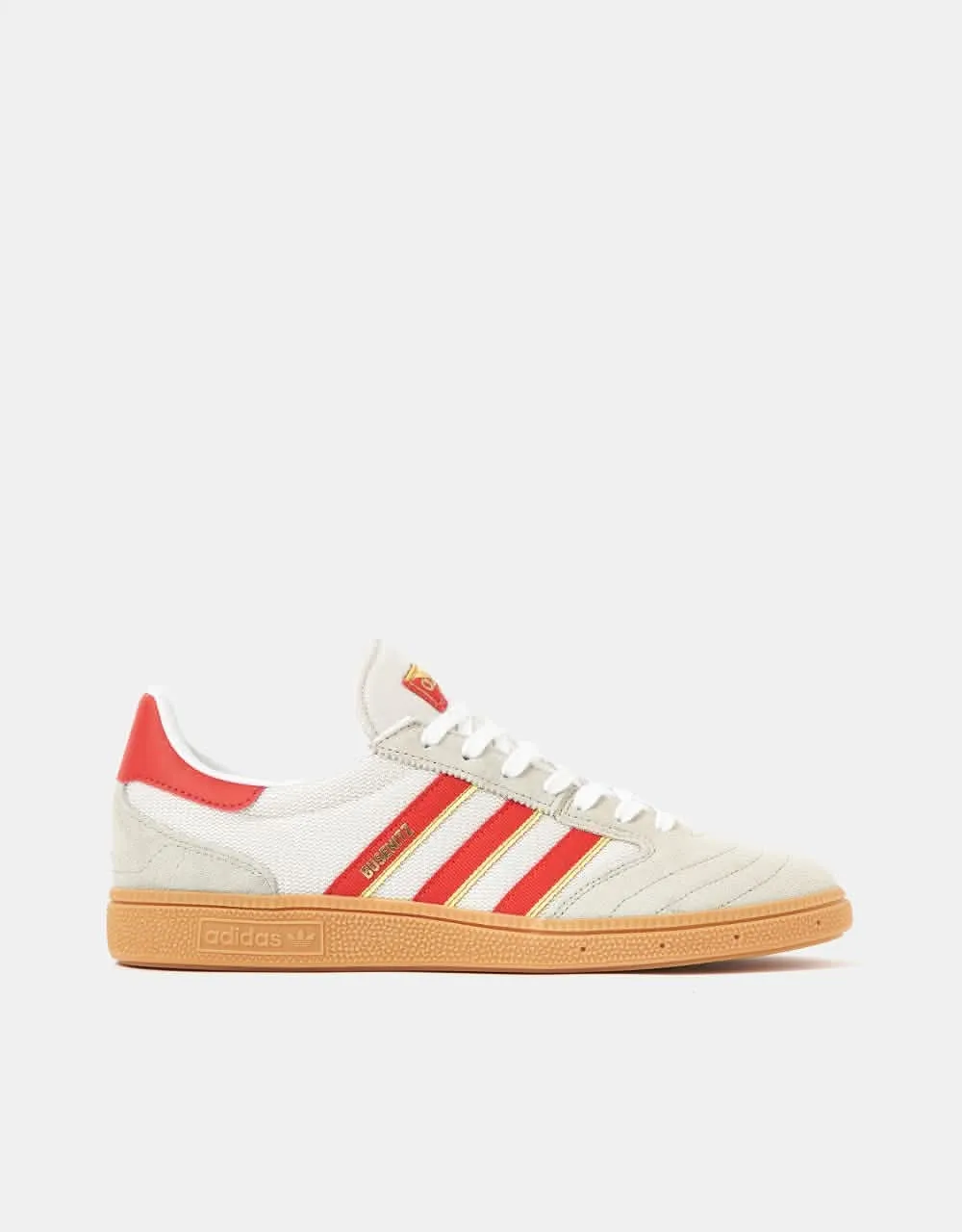 adidas Busenitz Vintage Skate Shoes - Feather Grey/Red/Orbit Grey