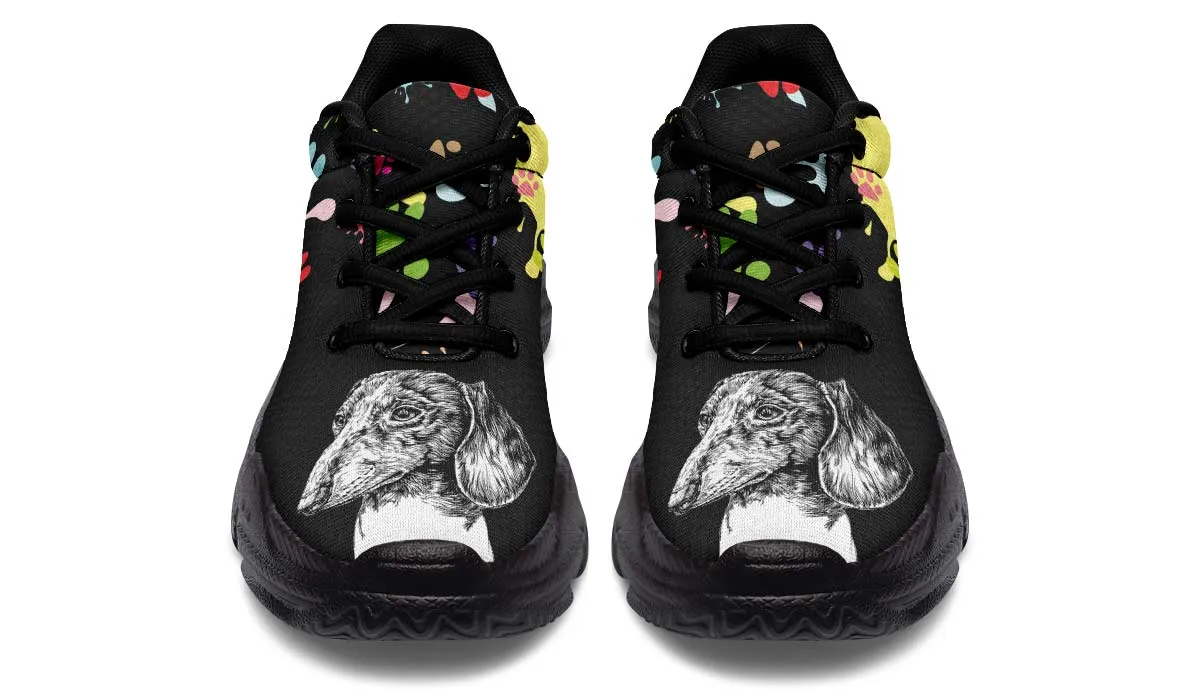 Artsy Dachshund Chunky Sneakers