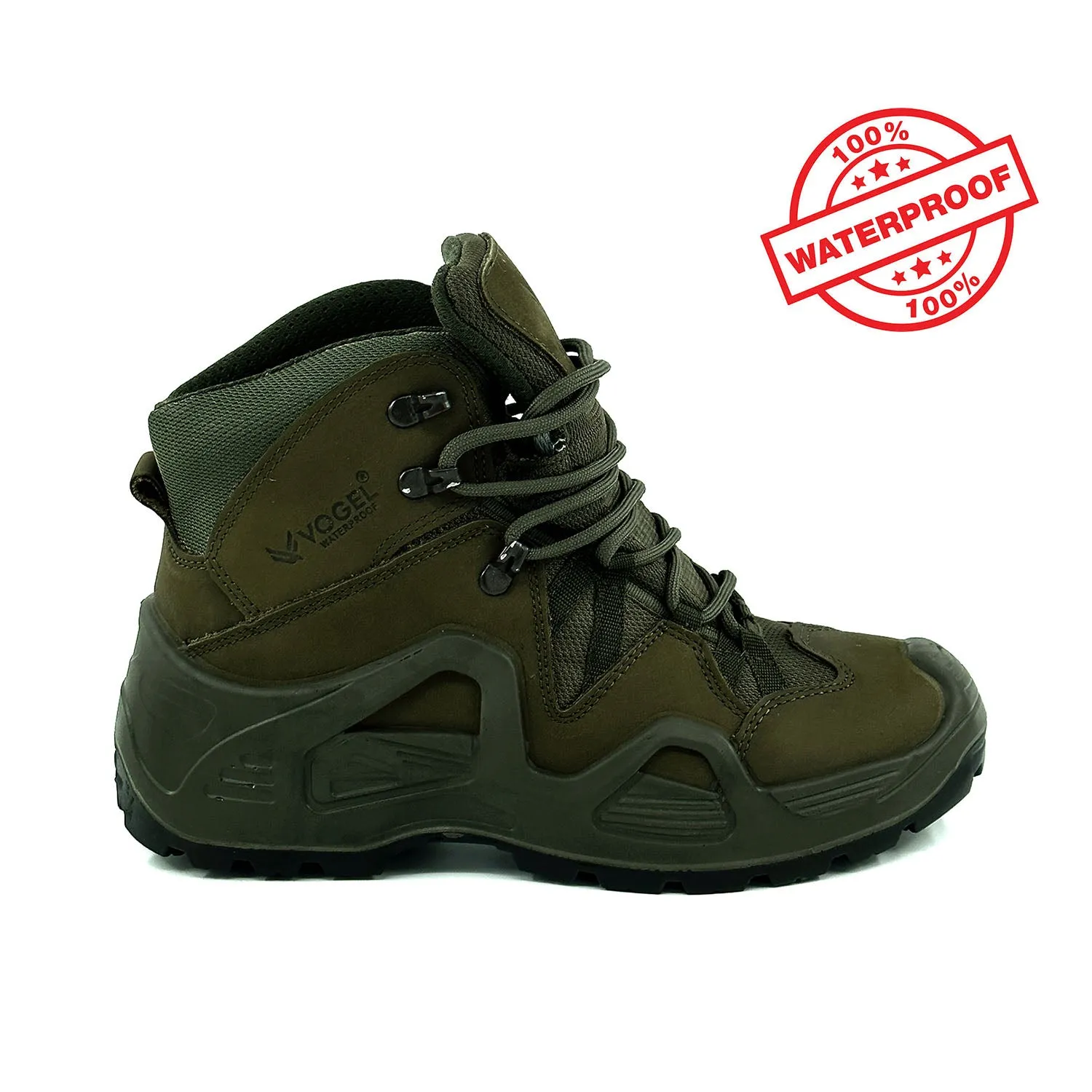 Beige Tactical Military Zipperless Waterproof Boots (CRW2)