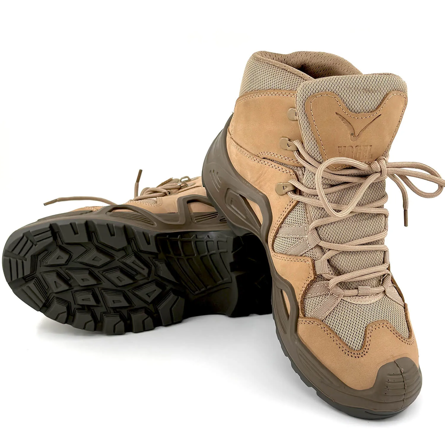 Beige Tactical Military Zipperless Waterproof Boots (CRW2)