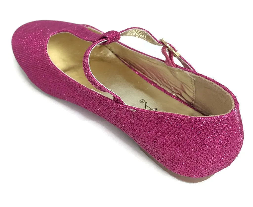 Bella Marie Kids Mary Jane T-Strap Ballet Flats Shoes