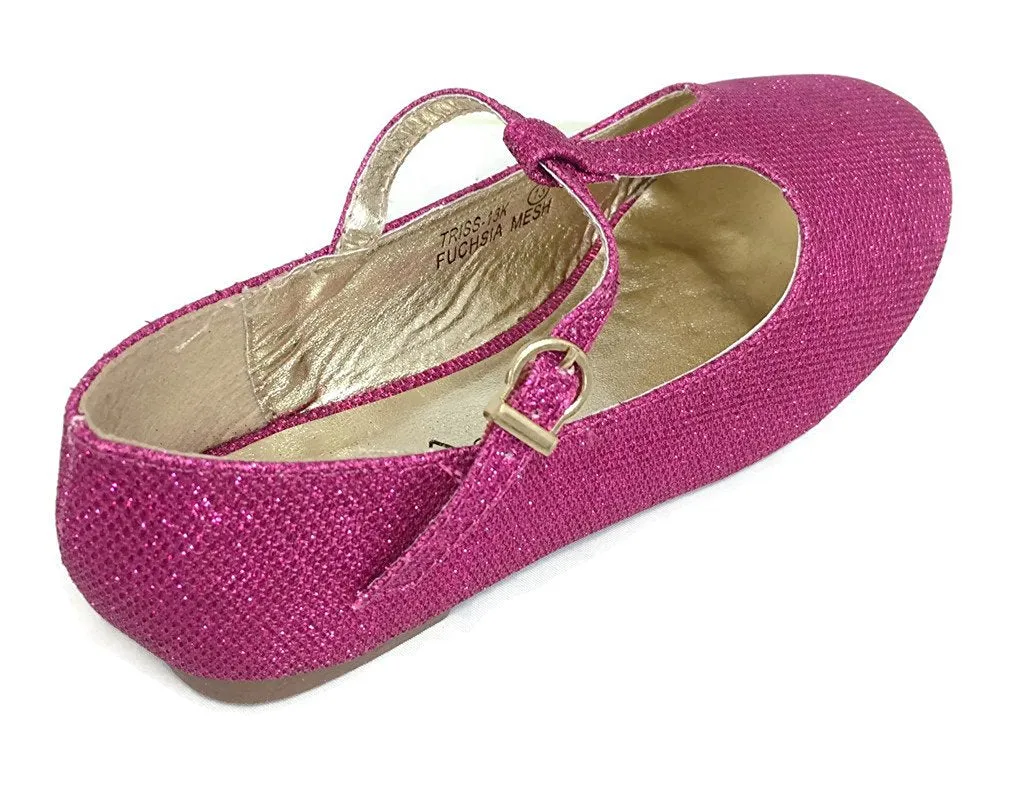 Bella Marie Kids Mary Jane T-Strap Ballet Flats Shoes