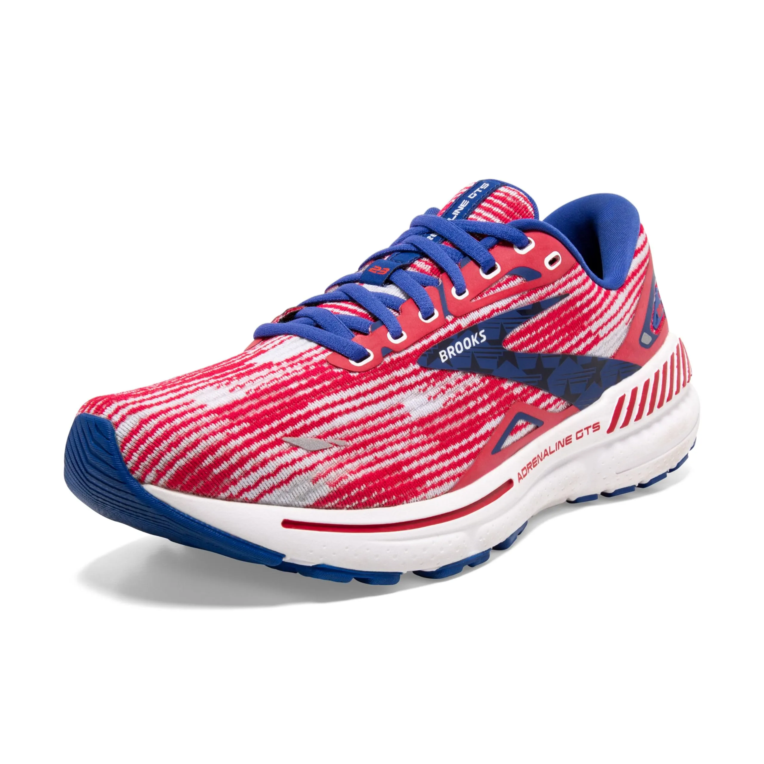 Brooks Women’s Adrenaline GTS 23 Supportive Running Shoe - Surf/White/Tango - 8 Medium