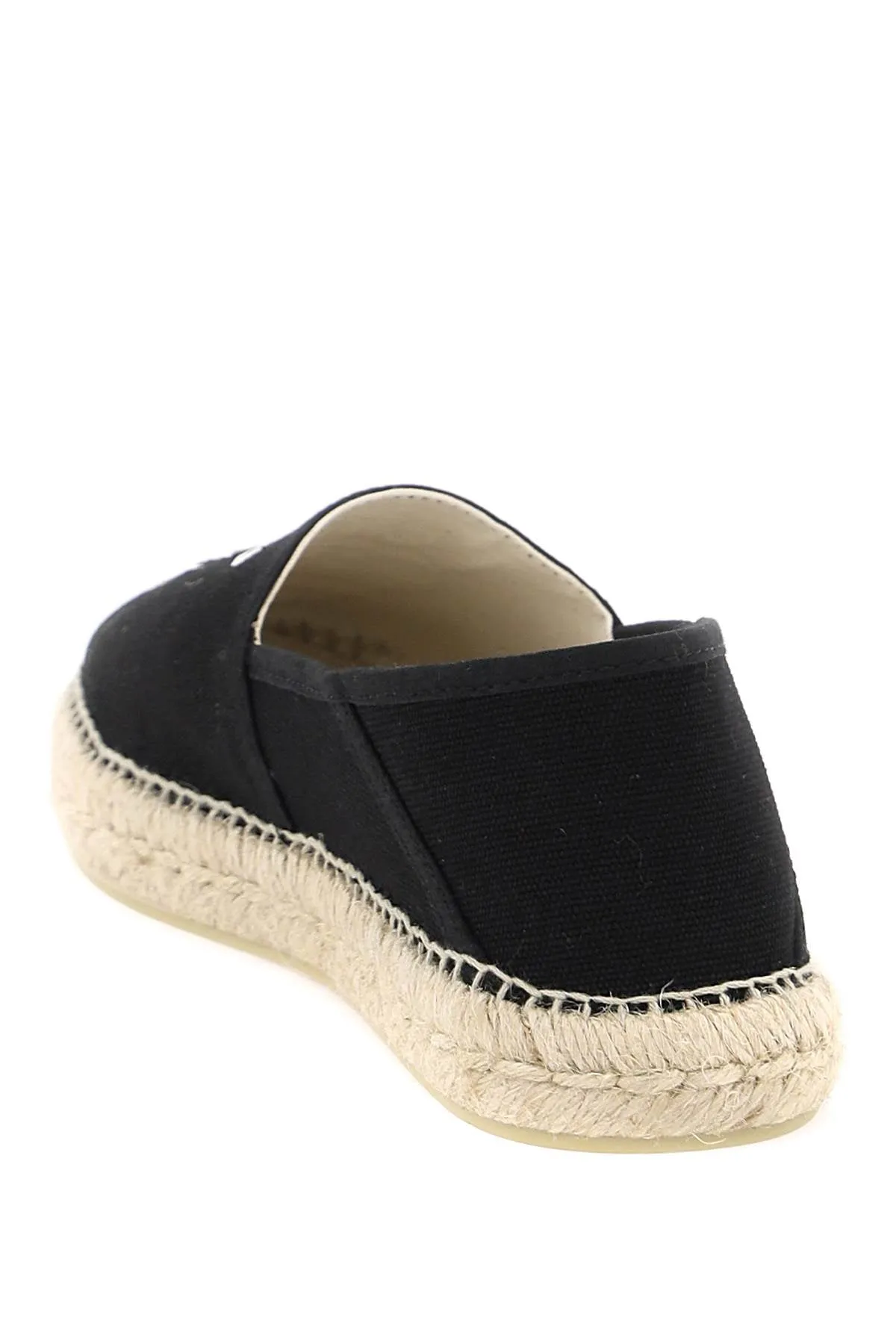 canvas espadrilles with logo embroidery