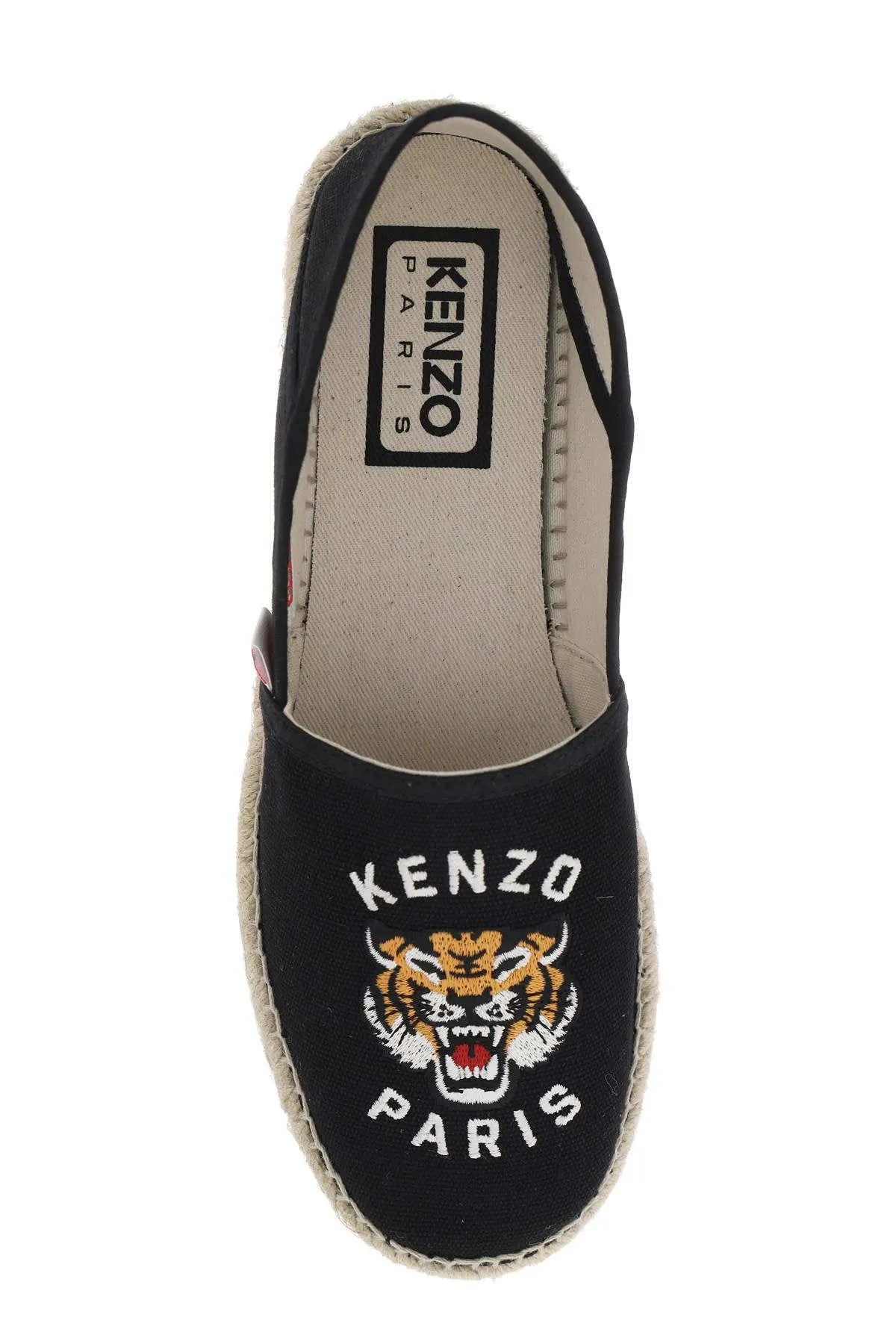 canvas espadrilles with logo embroidery