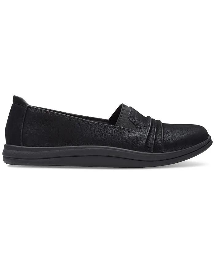 Clarks Women's Breeze Sol Flat Slip-on Sneakers, Black