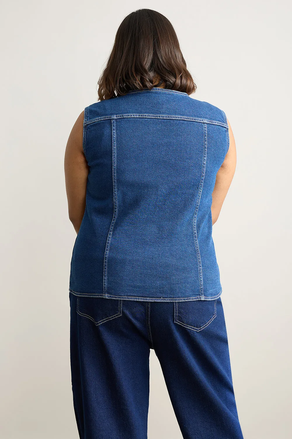 Classic Denim Stretch Vest