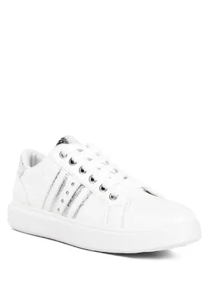 Claude Faux Leather Back Panel Detail Sneakers - online exclusive