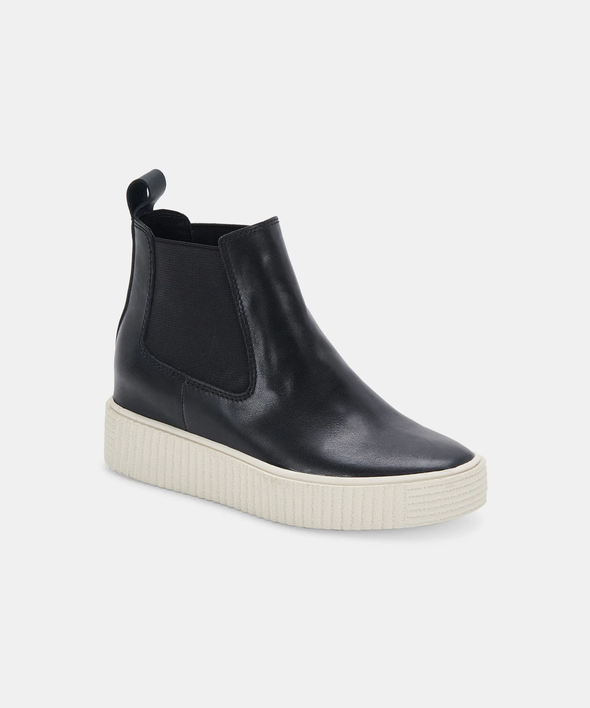 COLA SNEAKERS BLACK LEATHER H20 re:vita