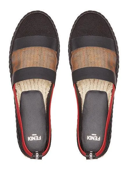 'Colibri' Black Canvas Espadrilles