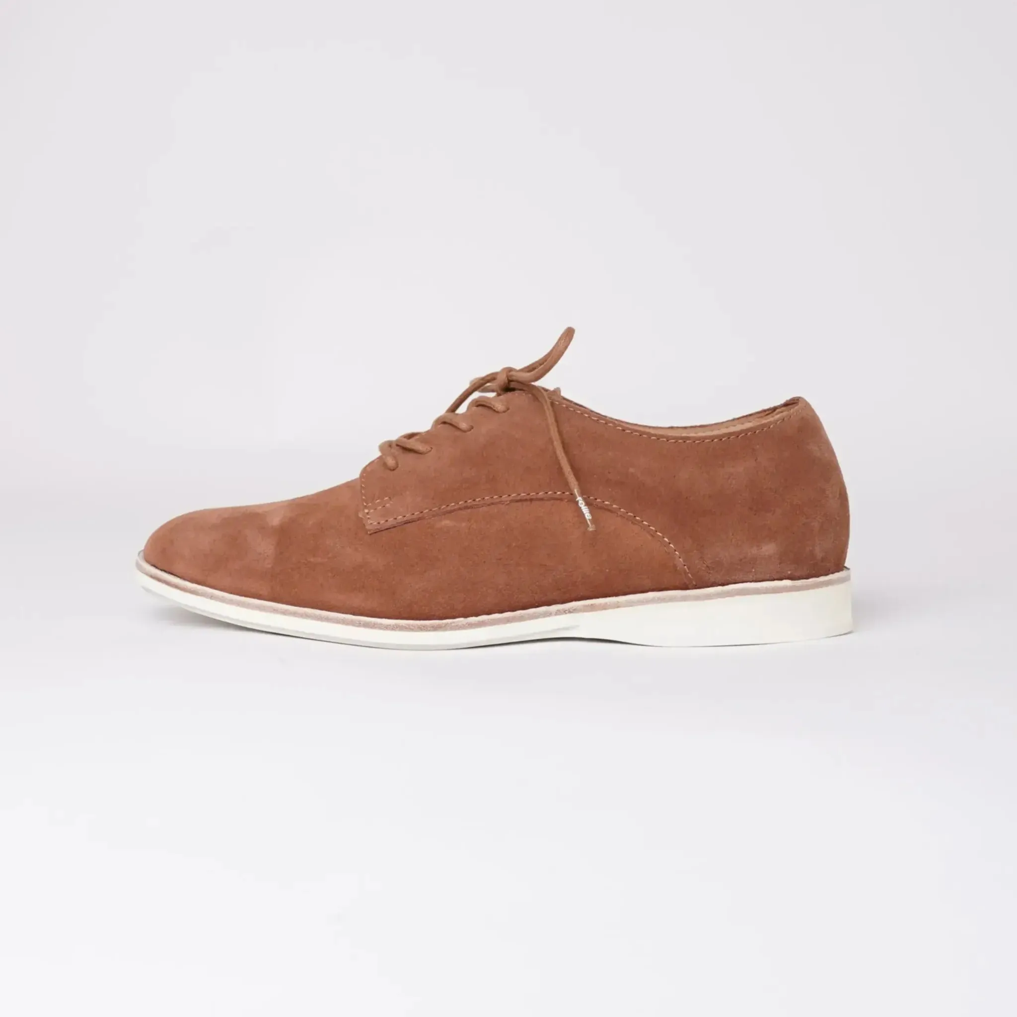 Derby Super Soft Whiskey Suede Lace Up Flats