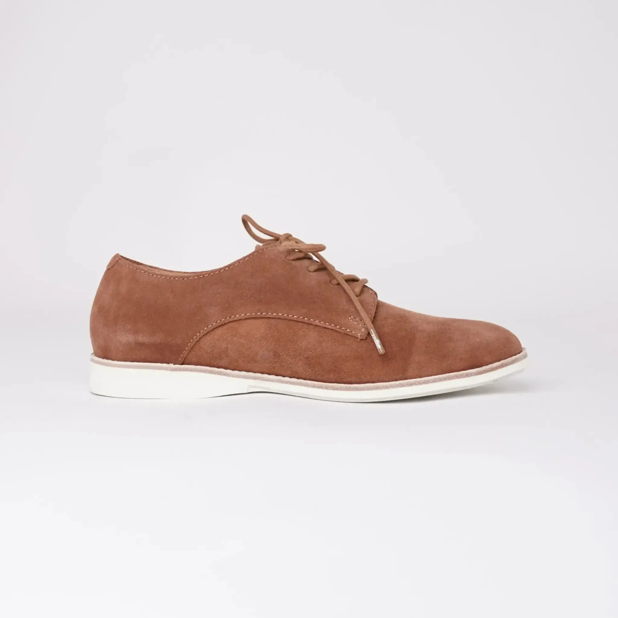 Derby Super Soft Whiskey Suede Lace Up Flats