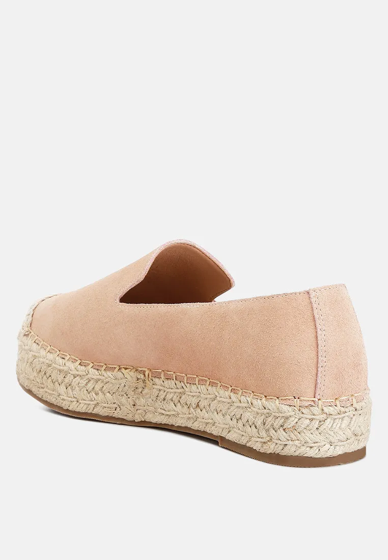 Ellerie Suede Flatform Heel Espadrilles