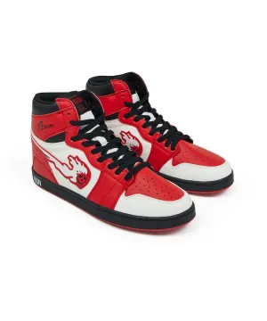 Flaming Skull Sneakers - Red