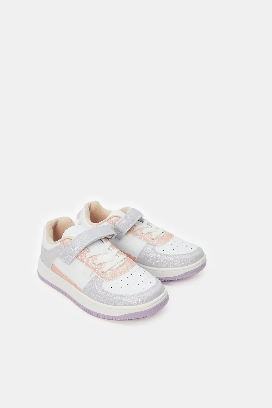 Girls Multicolour Embellished Sneakers