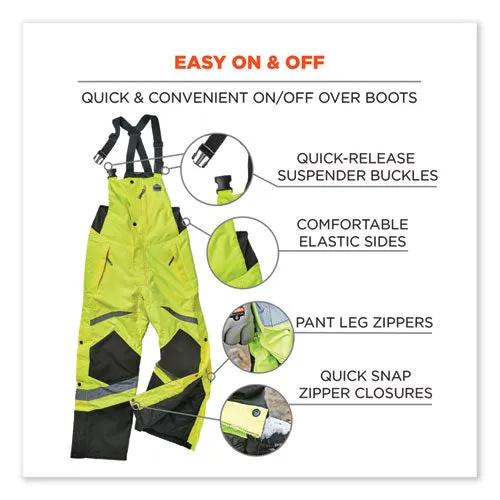 Glowear 8928 Class E Hi-vis Insulated Bibs, 3x-large, Lime, Ships In 1-3 Business Days