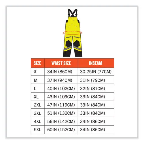 Glowear 8928 Class E Hi-vis Insulated Bibs, Small, Lime, Ships In 1-3 Business Days