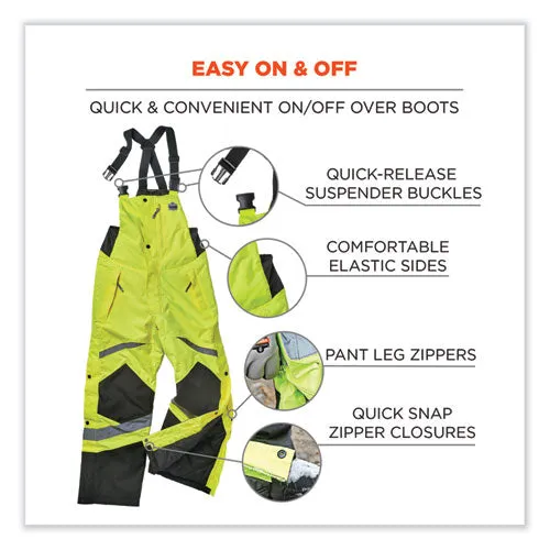 Glowear 8928 Class E Hi-vis Insulated Bibs, Small, Lime, Ships In 1-3 Business Days