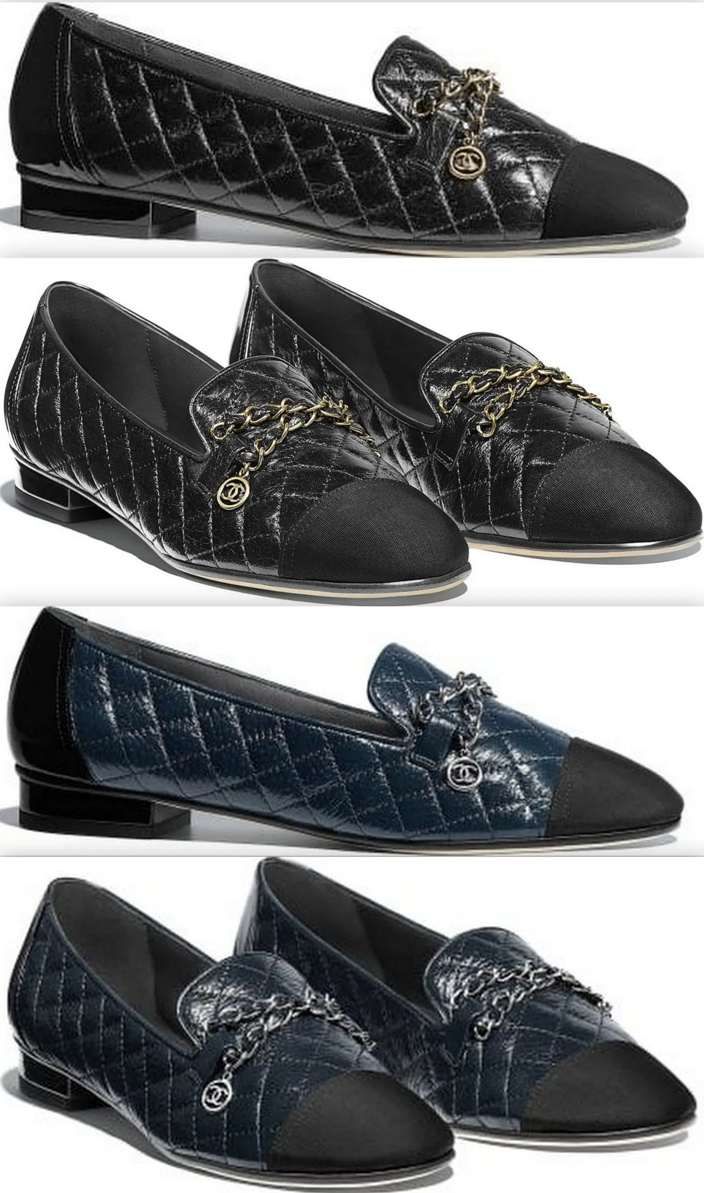 Grosgrain Leather Loafers - Black or Blue