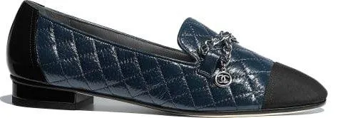 Grosgrain Leather Loafers - Black or Blue