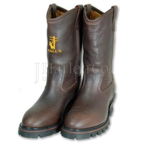 Hall's 12" Pull-On Waterproof Insulated Steel Toe EH Western Wellington Boot