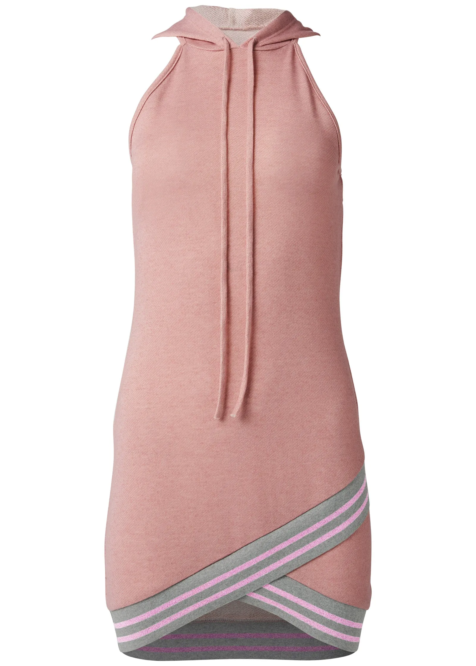 Hooded Detail Dress - Pink