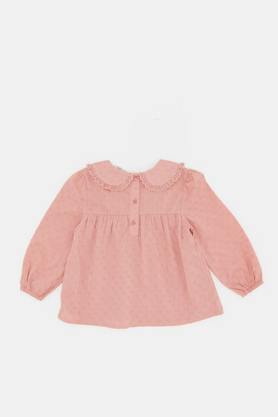 Infant Girls Pink Peter Pan Blouse