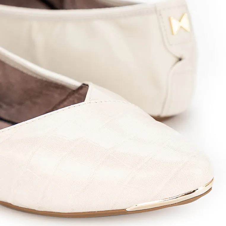 IVY Ballet Flat Shoes - Beige