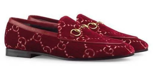 Jordaan GG Velvet Loafers - Red, Blue, Brown