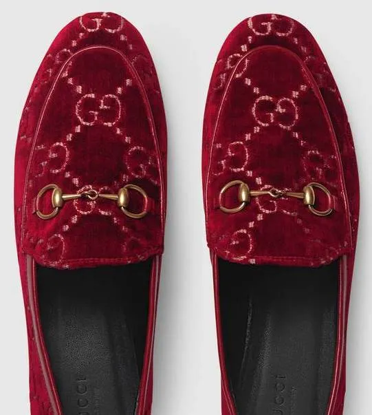 Jordaan GG Velvet Loafers - Red, Blue, Brown