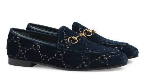 Jordaan GG Velvet Loafers - Red, Blue, Brown