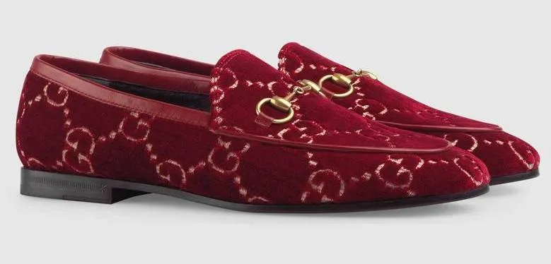 Jordaan GG Velvet Loafers - Red, Blue, Brown