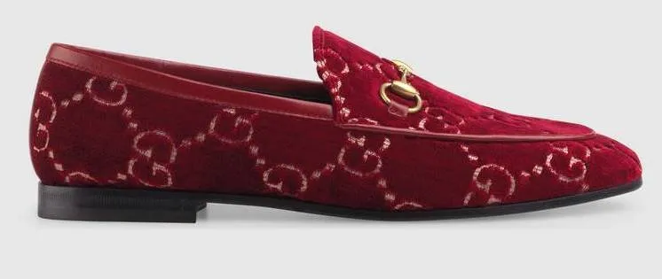 Jordaan GG Velvet Loafers - Red, Blue, Brown