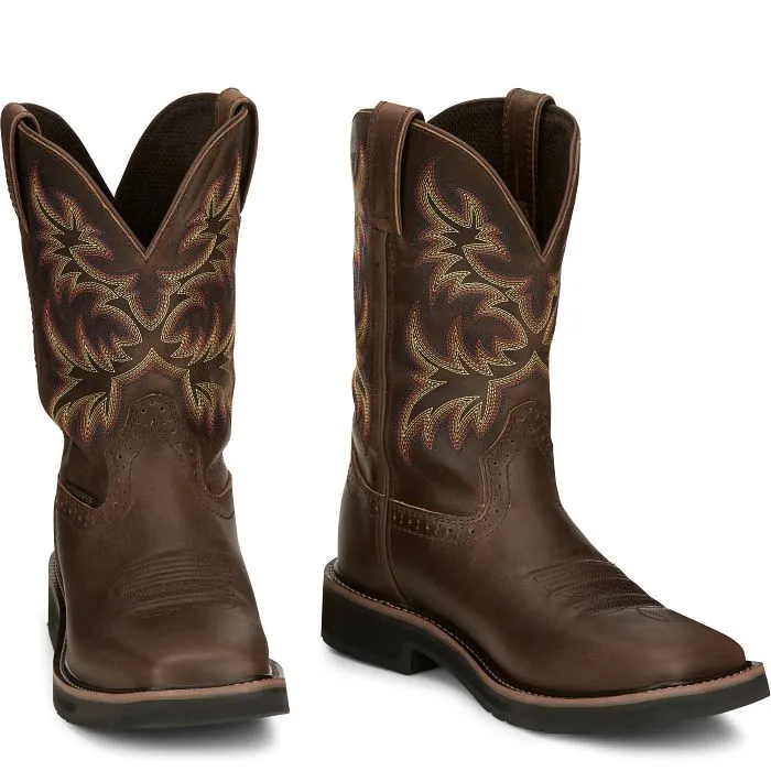 Justin Mens Driller Western Work Boots Style SE4689