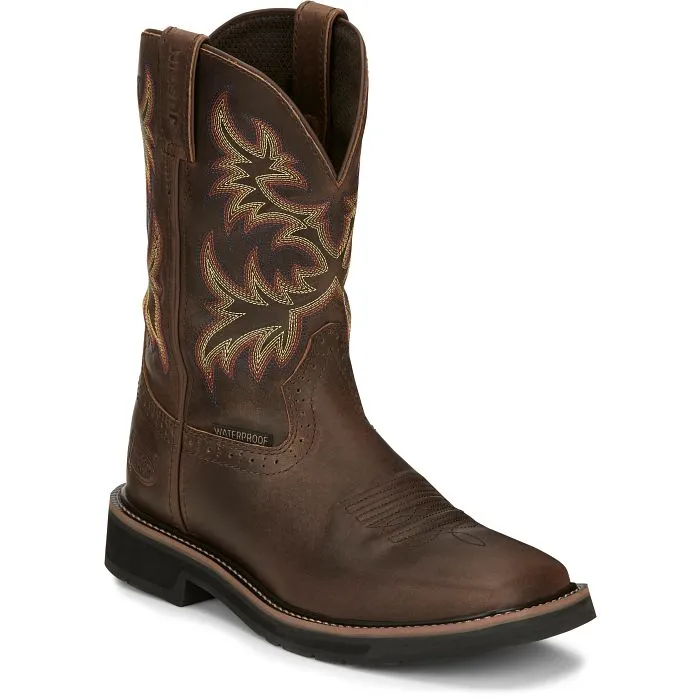 Justin Mens Driller Western Work Boots Style SE4689