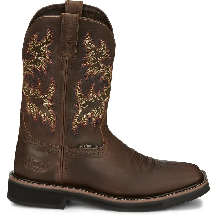 Justin Mens Driller Western Work Boots Style SE4689