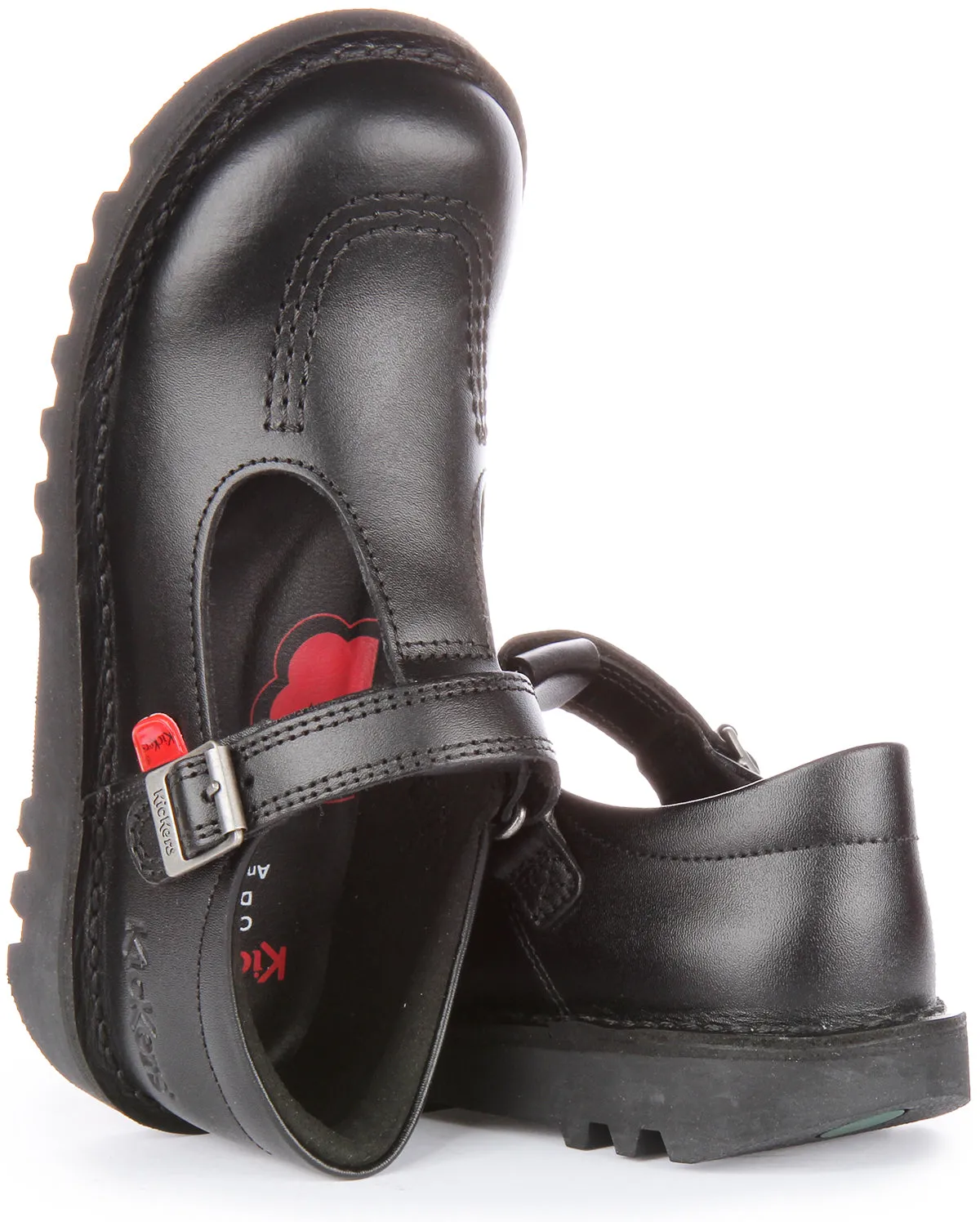 Kickers Kick T Velcro Lthr In Black For Toddler