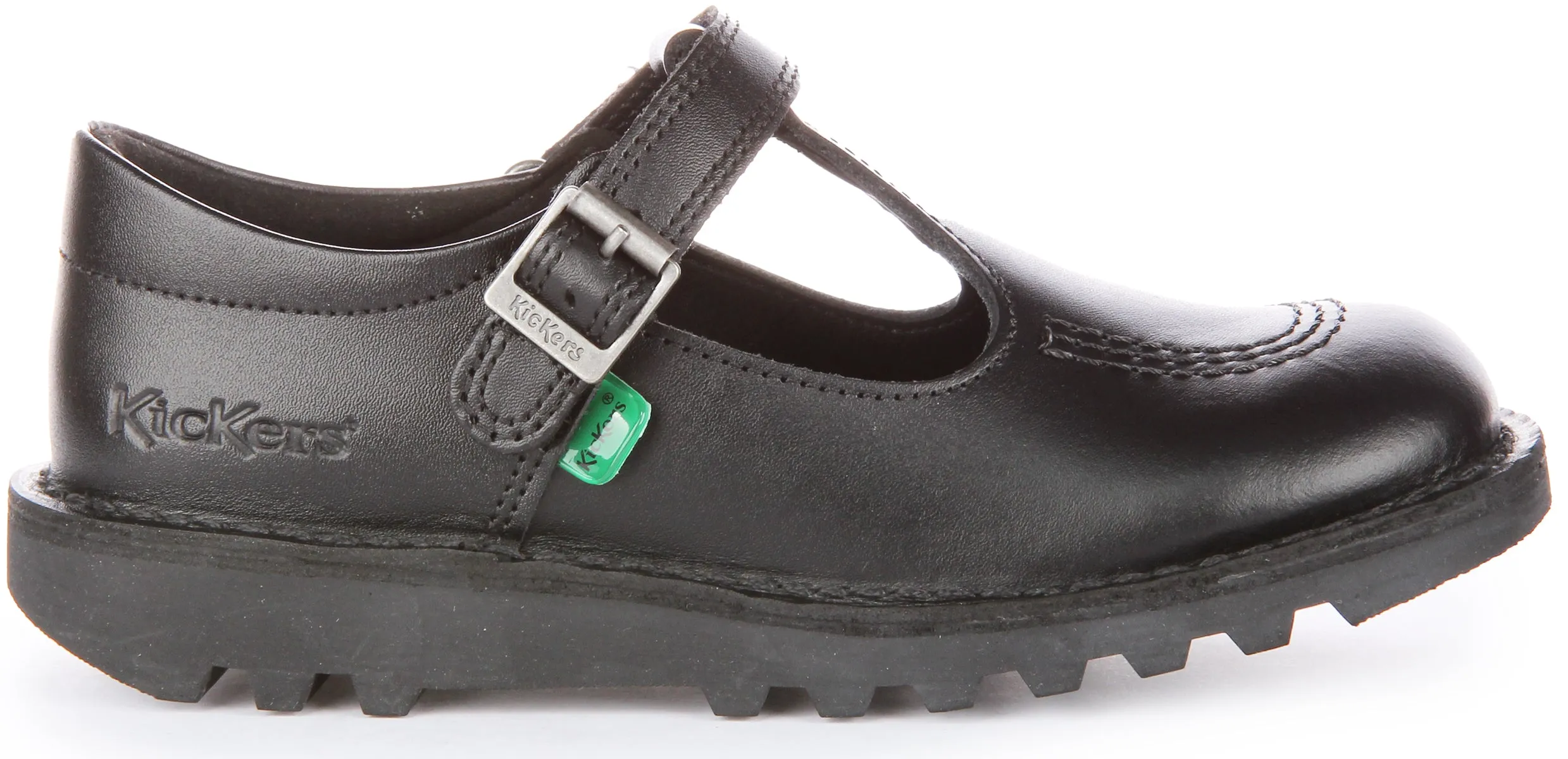 Kickers Kick T Velcro Lthr In Black For Toddler