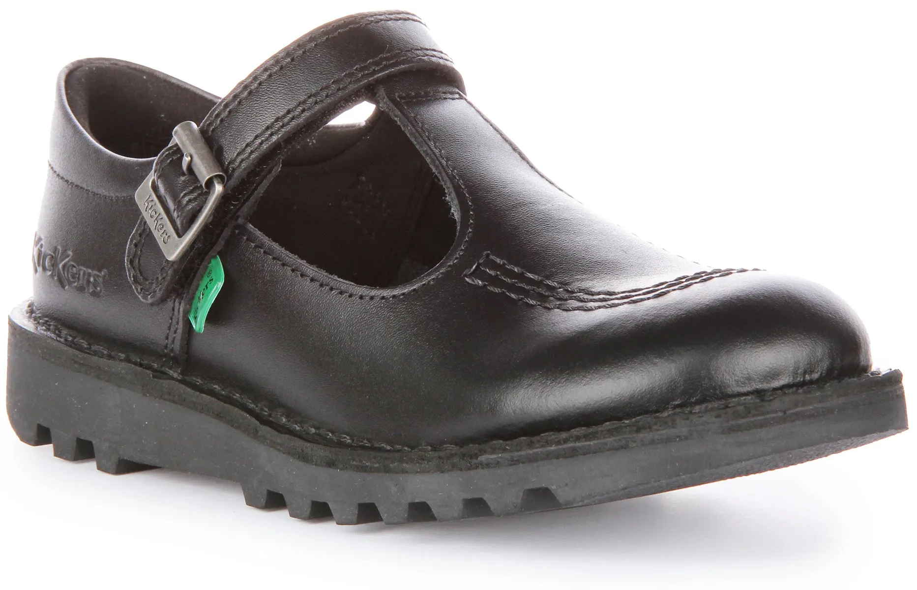 Kickers Kick T Velcro Lthr In Black For Toddler