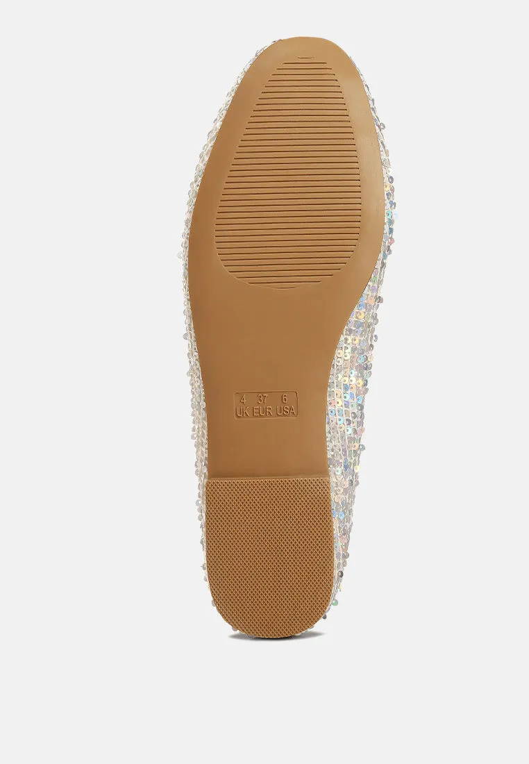 Lettie Sequin Embellished Ballet Flats