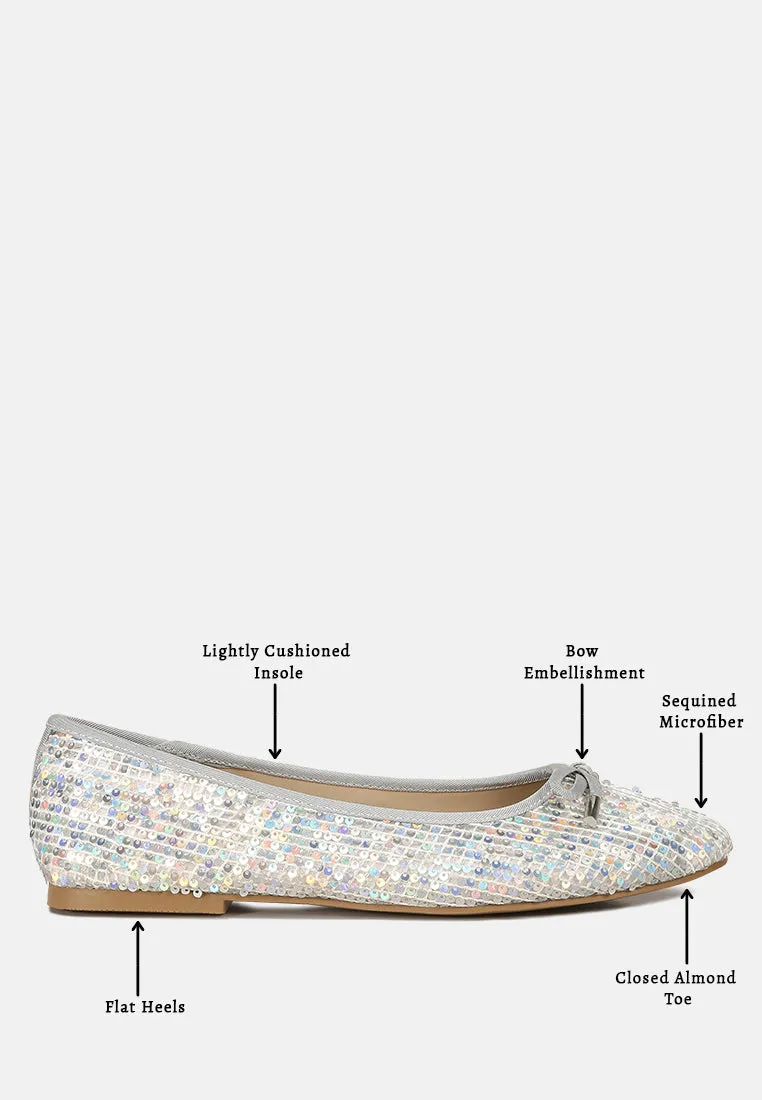 Lettie Sequin Embellished Ballet Flats