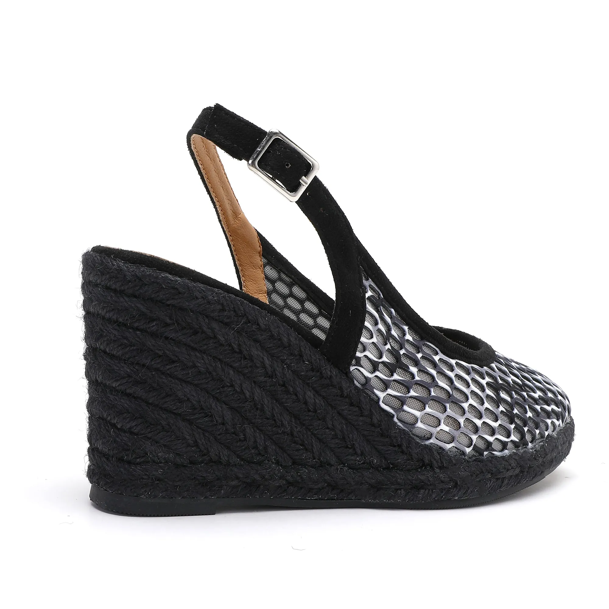 Marilyn Black Grey Espadrille