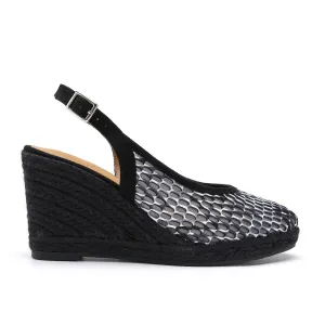 Marilyn Black Grey Espadrille