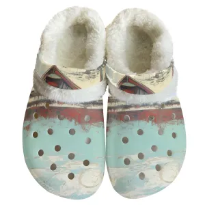 Mc#14. Men's Classic Clogs with Fleece, abstract, print