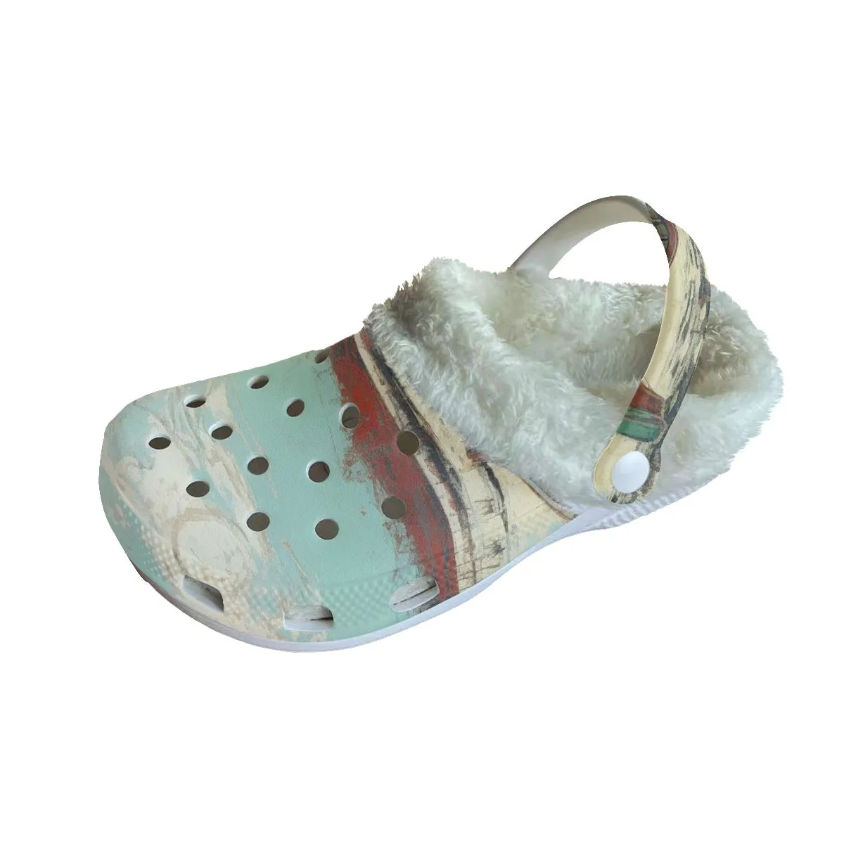 Mc#14. Men's Classic Clogs with Fleece, abstract, print