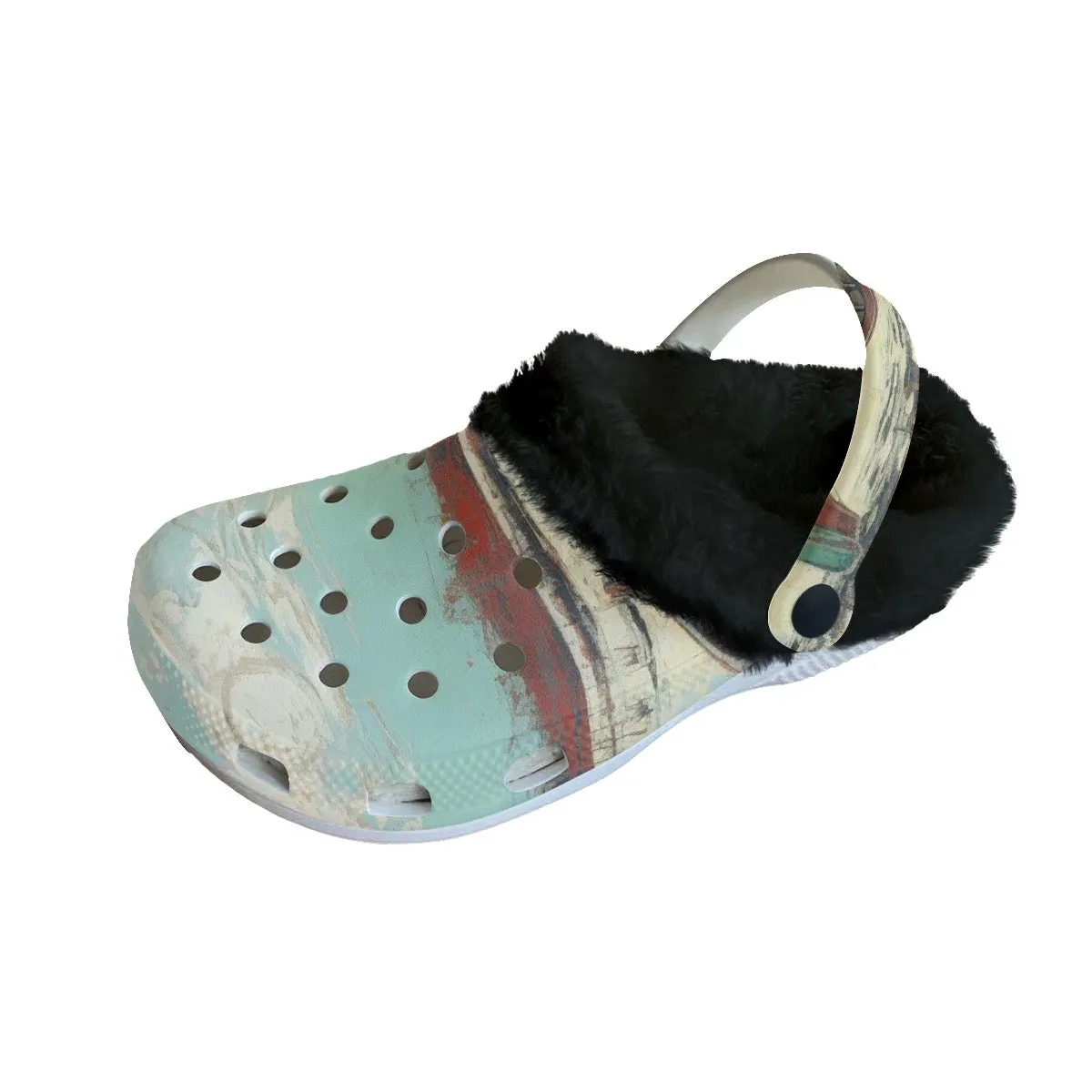 Mc#14. Men's Classic Clogs with Fleece, abstract, print