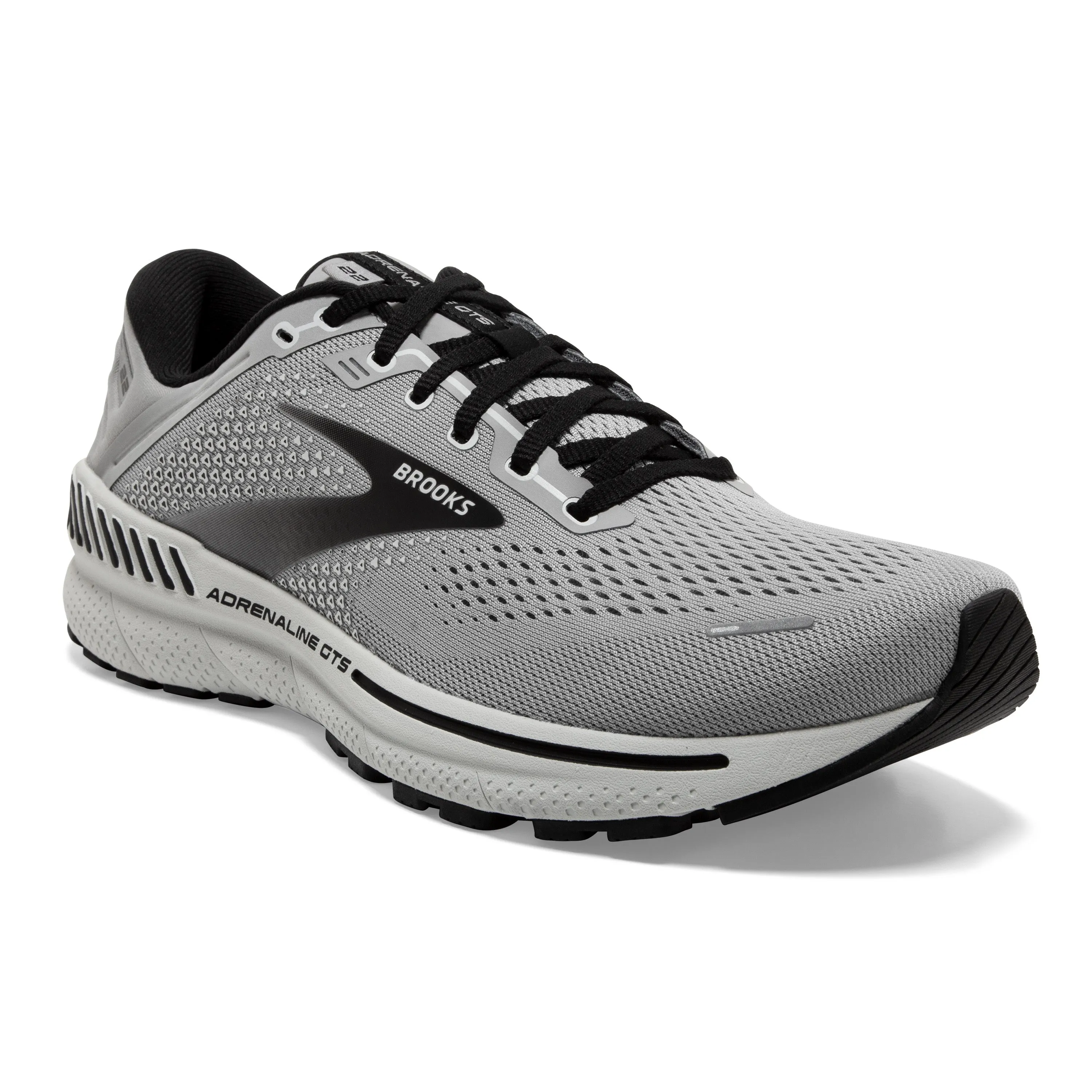 Men's Brooks Adrenaline GTS 22 Color: Alloy/Grey/Black (EXTRA WIDE WIDTH)