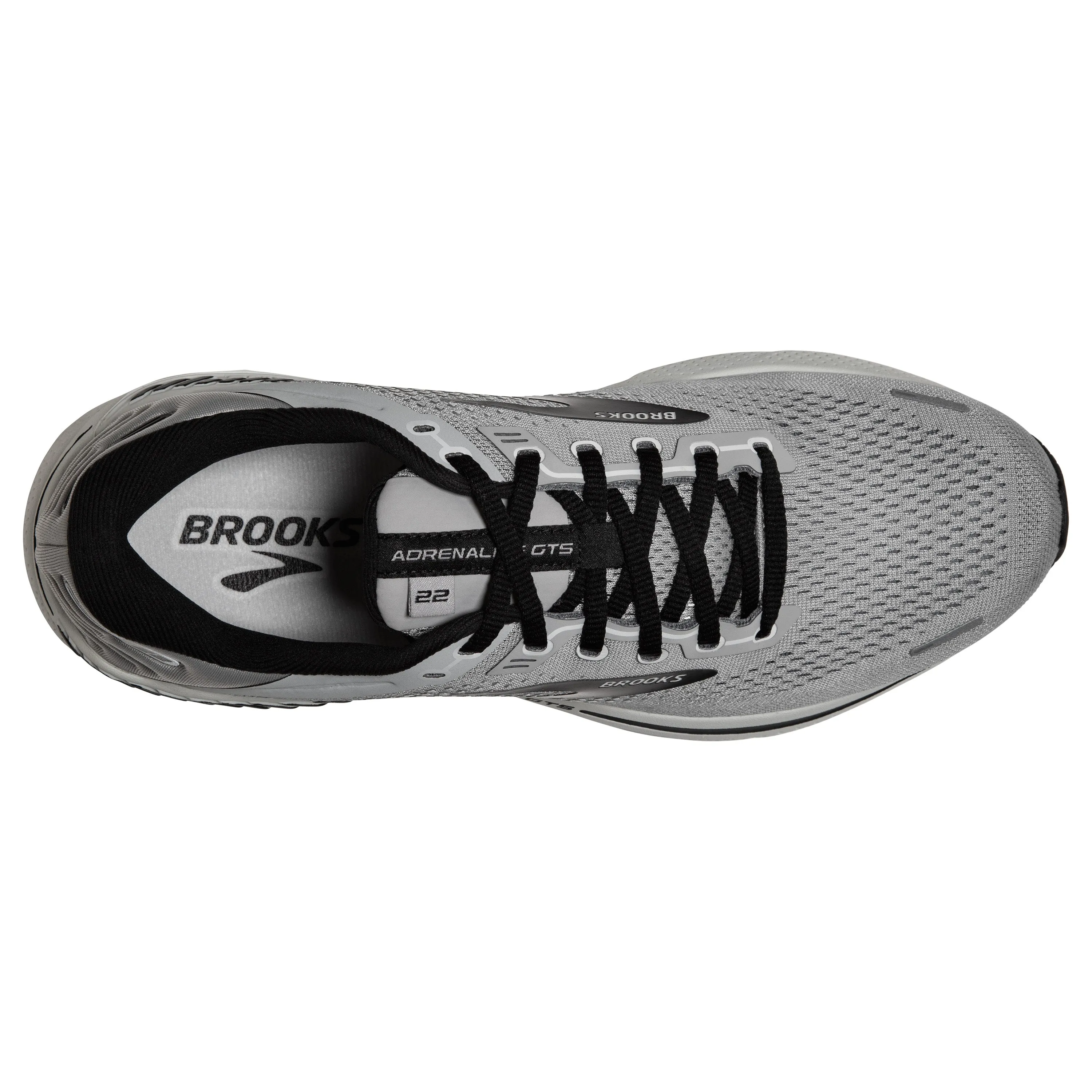 Men's Brooks Adrenaline GTS 22 Color: Alloy/Grey/Black (EXTRA WIDE WIDTH)