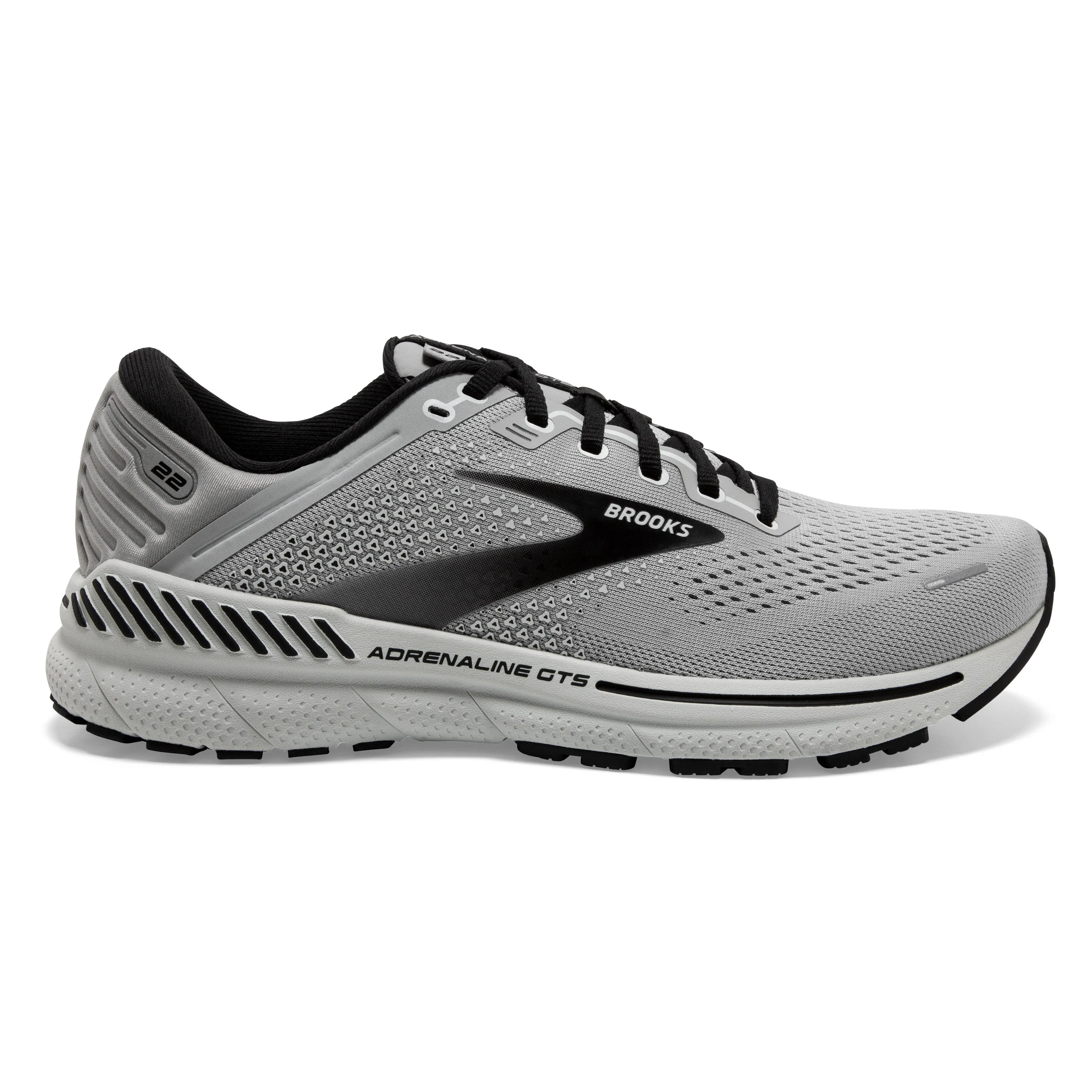 Men's Brooks Adrenaline GTS 22 Color: Alloy/Grey/Black (EXTRA WIDE WIDTH)