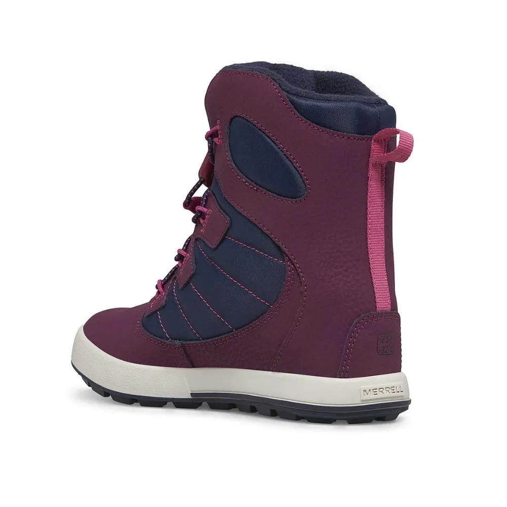 Merrell Snow Bank, Navy/Berry  - Kids Snow Boots